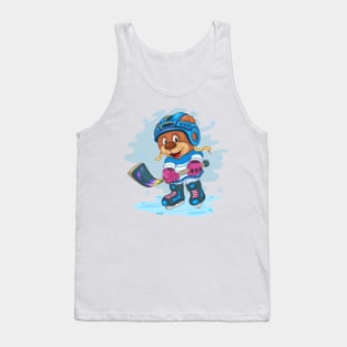 Teddy Bear Hockey Tank Top